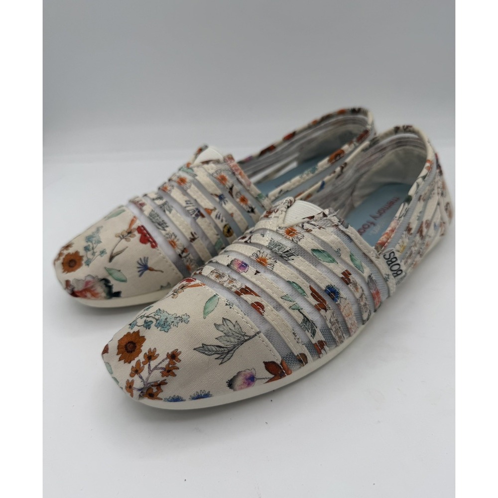 BOBS from SKECHERS Daisy Darling Flats Women's Sheer Mesh Panels Size 8